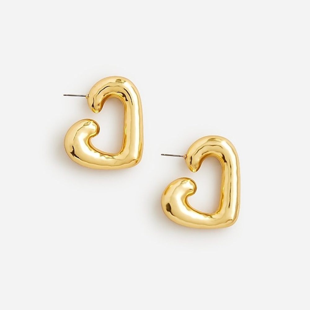 J Crew Heart hoop earrings BX283